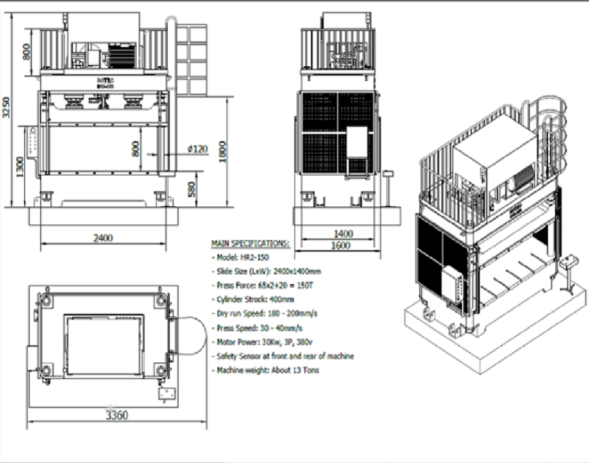 Cấu tạo của máy nén thuỷ lực